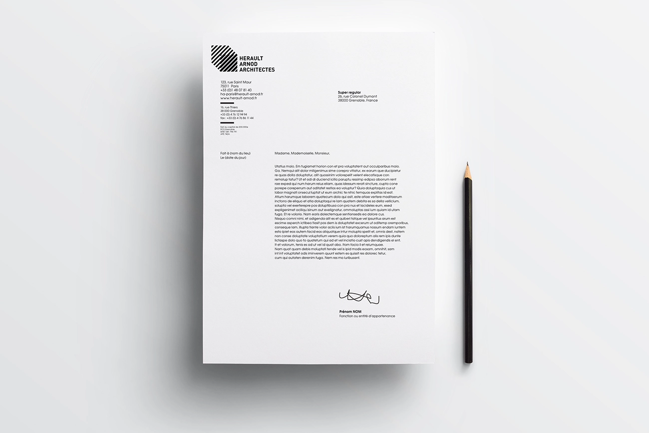 Herault Arnod Architectes Branding©SuperRegular